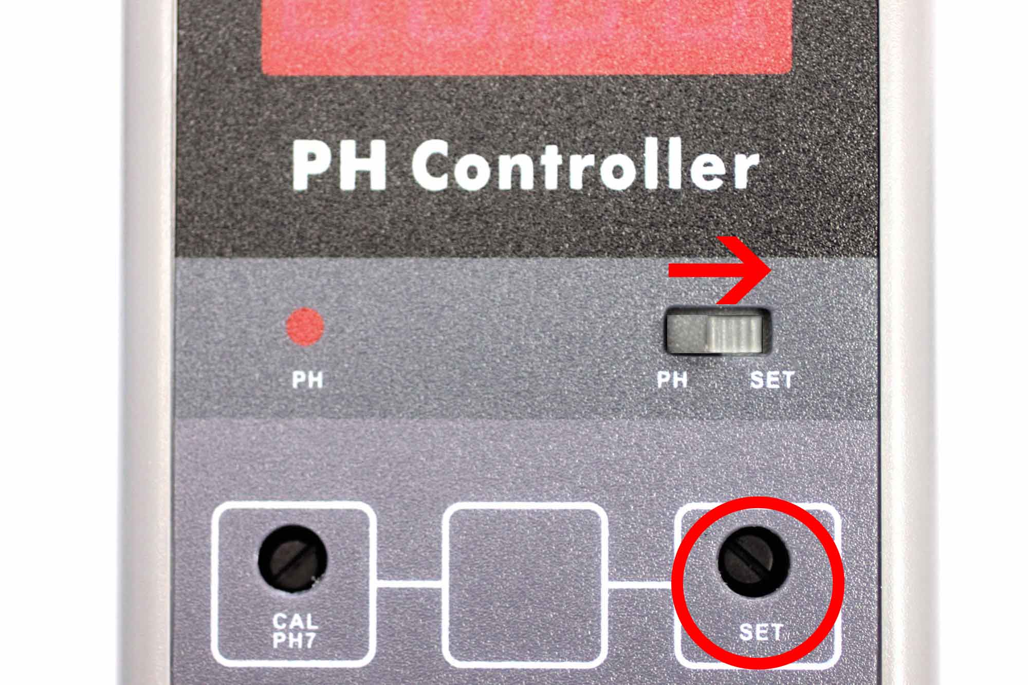 Réglage du niveau de pH sur le contrôleur