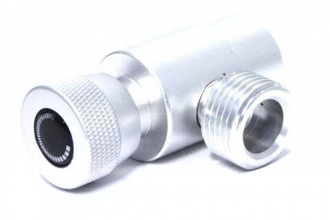 Vue latérale de l'adaptateur avancé pour Paintball CGA 320 Cylindres de CO2