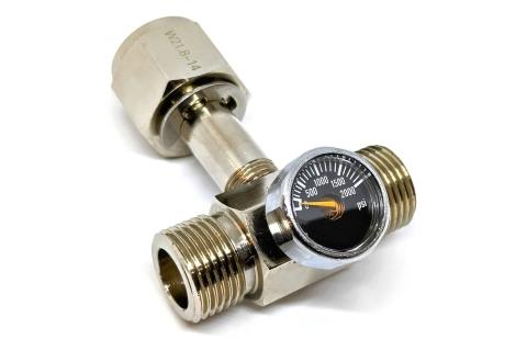 Répartiteur en T bidirectionnel pour cylindre de CO2 - Côté