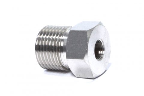 Vue latérale de l'adaptateur pour cylindre CO2 jetable