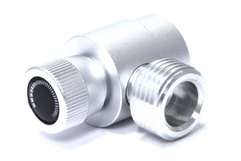 Vue latérale de l'adaptateur avancé pour les cylindres à CO2 jetables