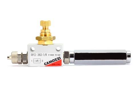 Photo de Camozzi Precision Flow Controller avec compression et extension