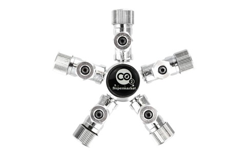 Photo d'un répartiteur 5 voies pour régulateurs de CO2 pour aquarium planté